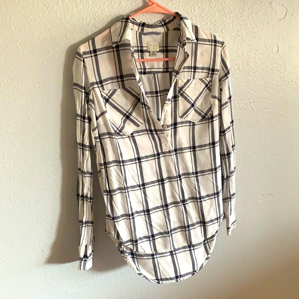 Long sleeve collar Blouse